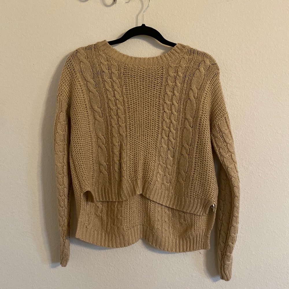 Beige knitted sweater